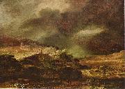 Rembrandt Peale Stadt auf einem Hogel bei sturmischem Wetter china oil painting artist